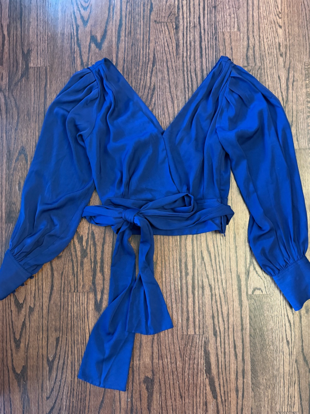 Banana Republic Royal Blue Wrap Blouse